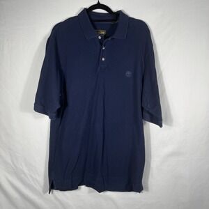 Timberland Mens Blue Polo Collared Shirt Short Sleeve Size M